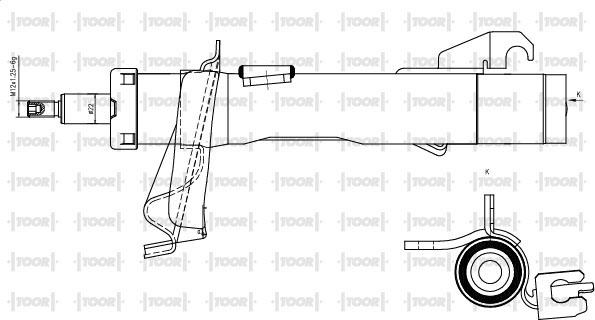 TOOR SG11781 - Shock Absorber autospares.lv