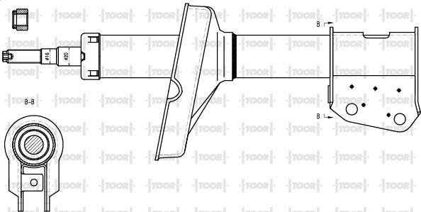 TOOR SG12440 - Shock Absorber autospares.lv