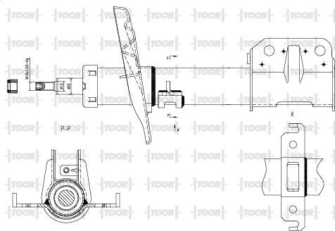 TOOR SG12410 - Shock Absorber autospares.lv