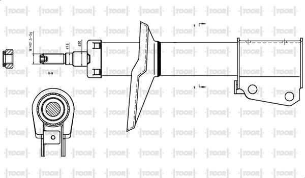 TOOR SG12570 - Shock Absorber autospares.lv