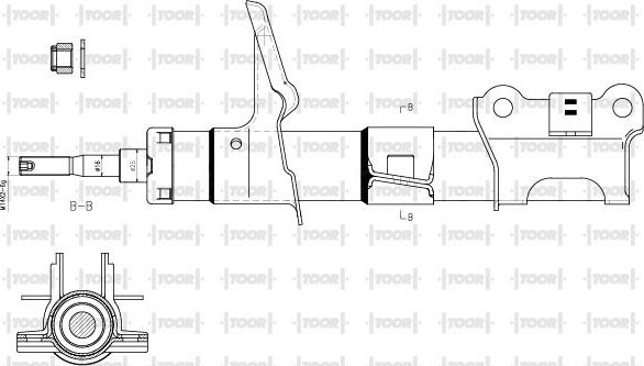 TOOR SG12660 - Shock Absorber autospares.lv