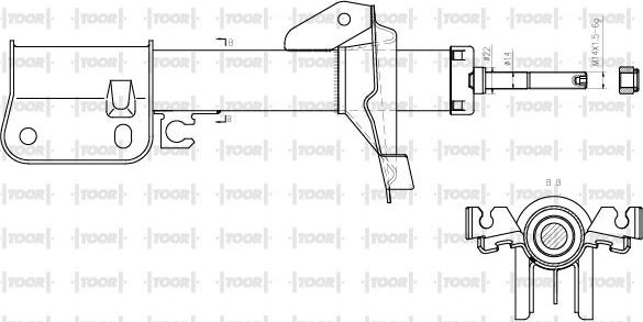 TOOR SG12190 - Shock Absorber autospares.lv