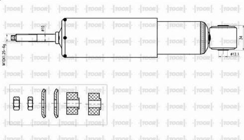 TOOR SG12300 - Shock Absorber autospares.lv