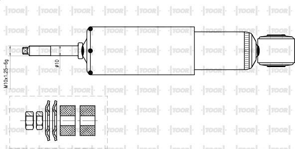 TOOR SG12330 - Shock Absorber autospares.lv