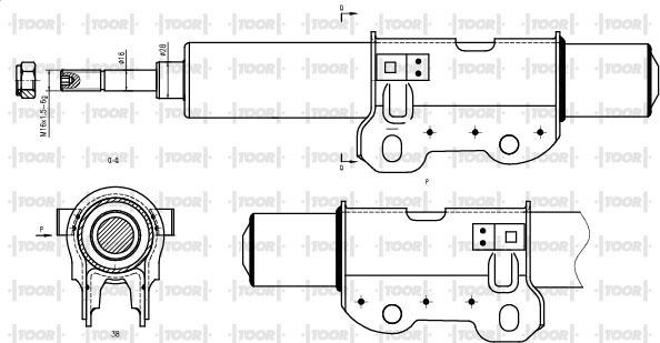 TOOR SG12230 - Shock Absorber autospares.lv