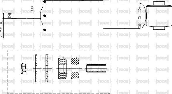 TOOR SG17080 - Shock Absorber autospares.lv