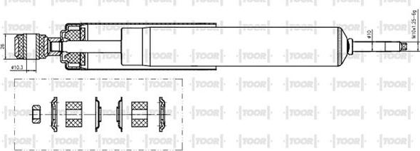 TOOR SO53880 - Shock Absorber autospares.lv