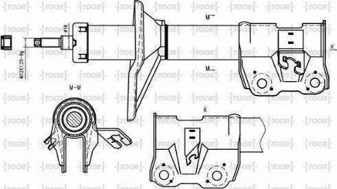 TOOR SO14140 - Shock Absorber autospares.lv