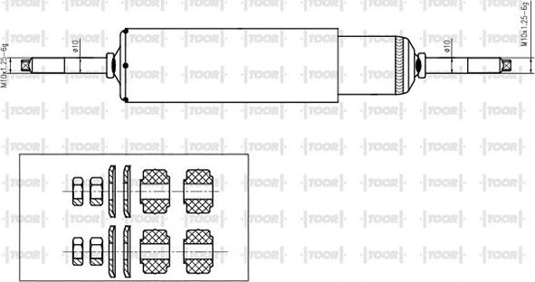 TOOR SO10910 - Shock Absorber autospares.lv