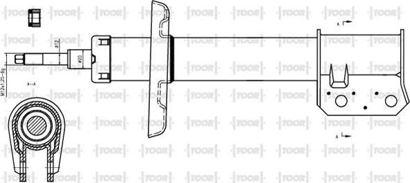 TOOR SO12370 - Shock Absorber autospares.lv