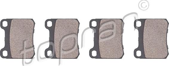 Topran 400 417 - Brake Pad Set, disc brake autospares.lv