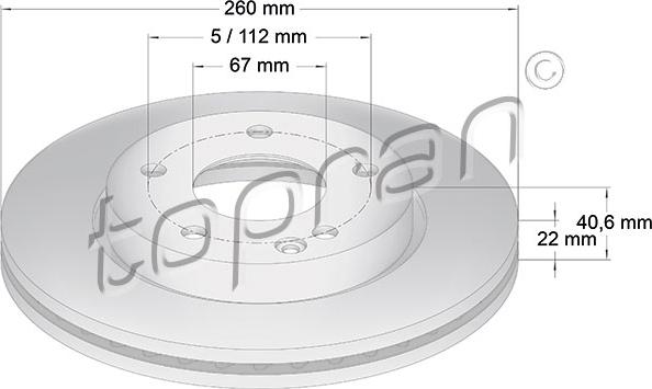 Topran 400 849 - Brake Disc autospares.lv