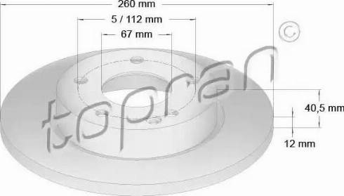 Topran 400 848 - Brake Disc autospares.lv