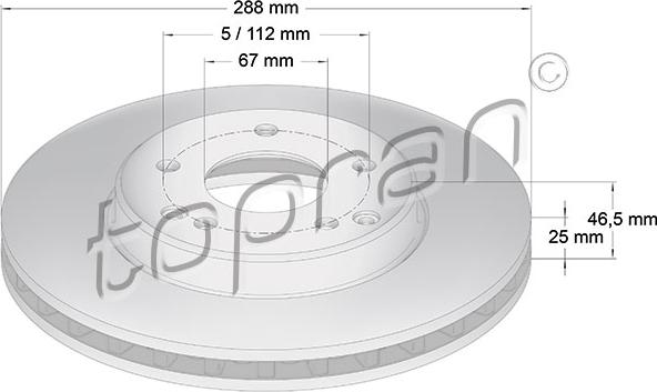 Topran 400 854 - Brake Disc autospares.lv