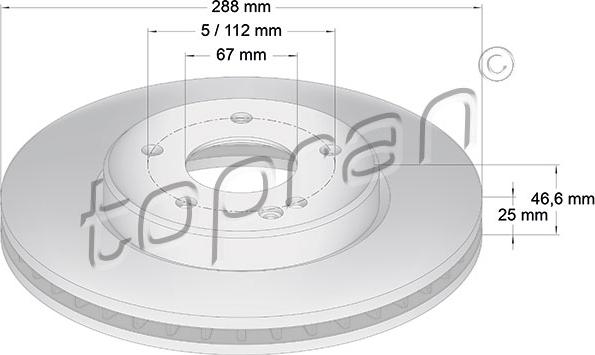 Topran 400 856 - Brake Disc autospares.lv