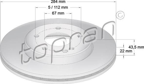 Topran 400 853 - Brake Disc autospares.lv