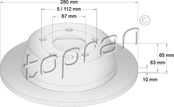 Topran 400 865 - Brake Disc autospares.lv