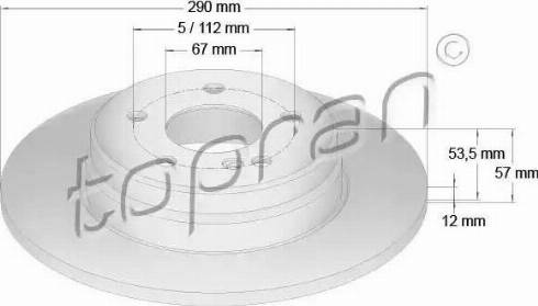 Topran 400 862 - Brake Disc autospares.lv