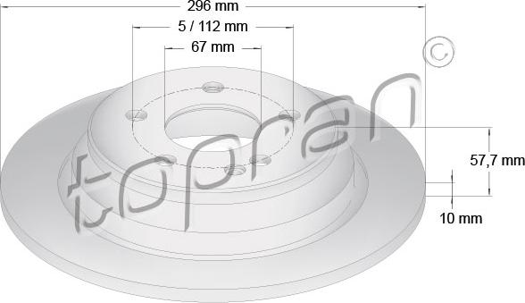 Topran 401 928 - Brake Disc autospares.lv