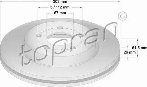 Topran 401 400 - Brake Disc autospares.lv