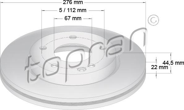 Topran 401 401 - Brake Disc autospares.lv