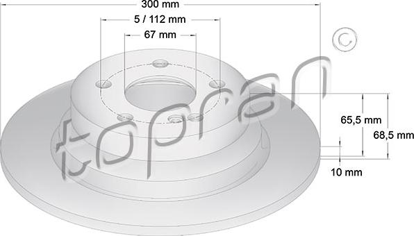 Topran 401 054 - Brake Disc autospares.lv