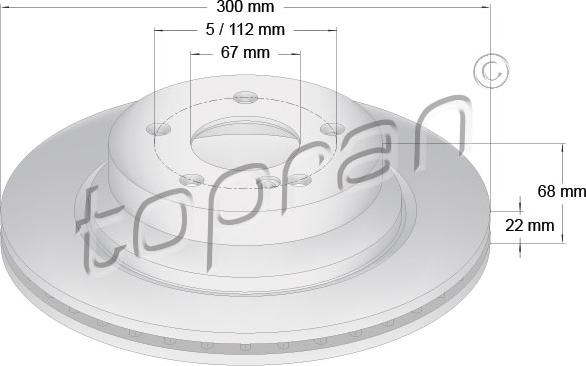 Topran 401 055 - Brake Disc autospares.lv