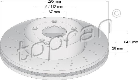 Topran 401 884 - Brake Disc autospares.lv