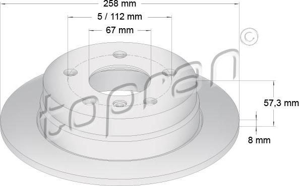 Topran 401 386 - Brake Disc autospares.lv