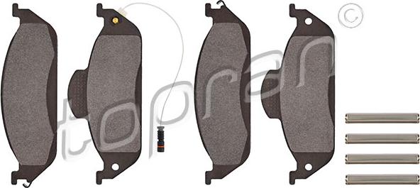 Topran 401 287 - Brake Pad Set, disc brake autospares.lv