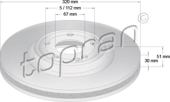 Topran 408 930 - Brake Disc autospares.lv