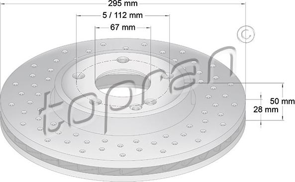 Topran 408 555 - Brake Disc autospares.lv