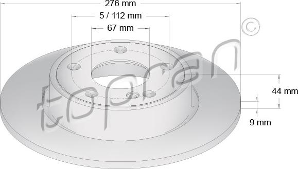 Topran 408 556 - Brake Disc autospares.lv