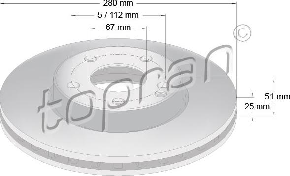 Topran 408 553 - Brake Disc autospares.lv