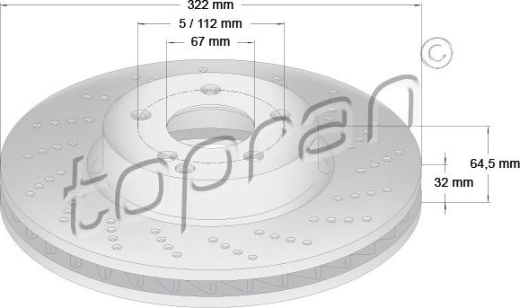 Topran 408 830 - Brake Disc autospares.lv