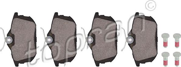 Topran 407 961 - Brake Pad Set, disc brake autospares.lv