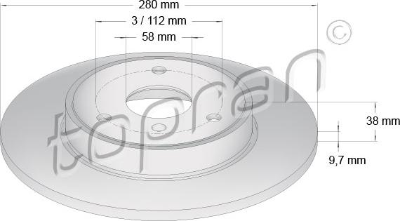 Topran 407 933 - Brake Disc autospares.lv