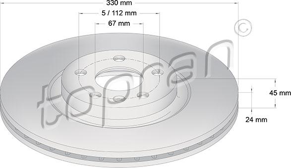 Topran 504 055 - Brake Disc autospares.lv