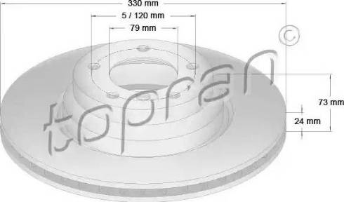 Topran 500 946 - Brake Disc autospares.lv