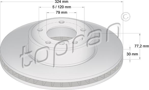 Topran 500 943 - Brake Disc autospares.lv