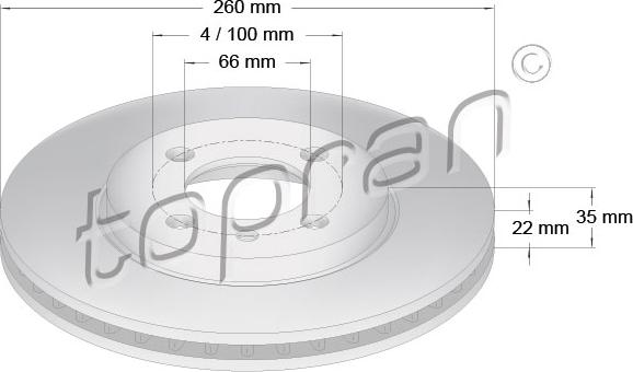 Topran 500 559 - Brake Disc autospares.lv