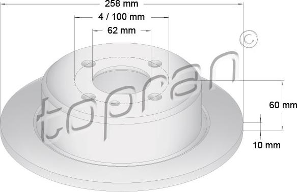 Topran 500 557 - Brake Disc autospares.lv