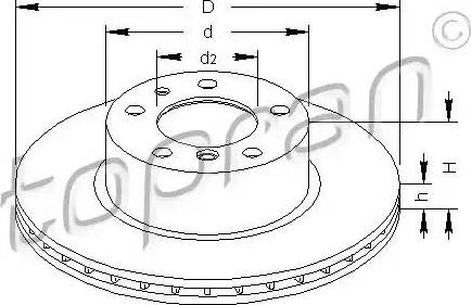 Topran 500 560 - Brake Disc autospares.lv