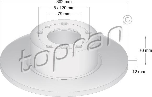 Topran 500 561 - Brake Disc autospares.lv