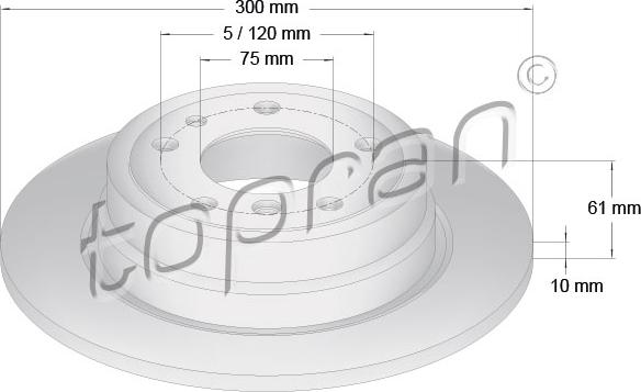 Topran 500 562 - Brake Disc autospares.lv