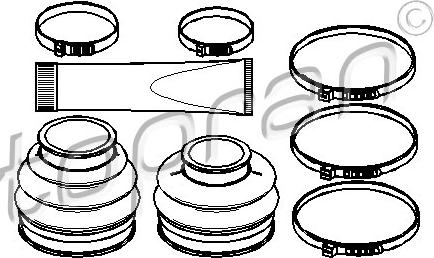 Topran 500 589 - Bellow, drive shaft autospares.lv