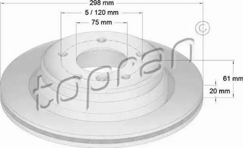 Topran 500 575 - Brake Disc autospares.lv