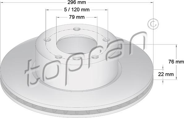 Topran 500 570 - Brake Disc autospares.lv