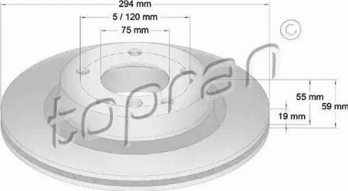 Topran 500 573 - Brake Disc autospares.lv