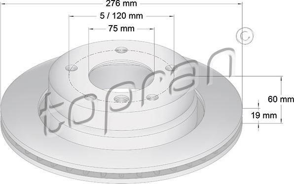 Topran 500 577 - Brake Disc autospares.lv